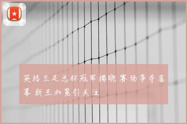 英格兰足总杯冠军揭晓 赛场争夺落幕 新王加冕引关注